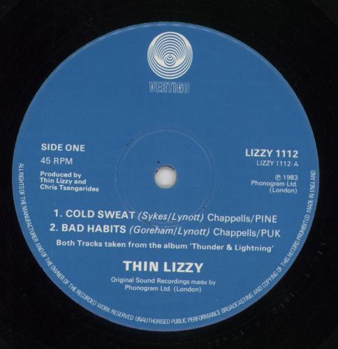 Thin Lizzy Cold Sweat UK 12